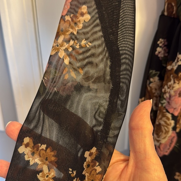 Charlotte Russe Sheer Black Floral Romper - Picture 5 of 6